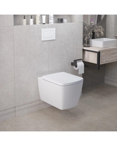 Унитаз подвесной Ambassador Kingston 143K19003RS безободковый, с сиденьем микролифт, белый глянец