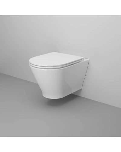 Унитаз подвесной Ambassador Elysium 183K19002RS безободковый, с сиденьем микролифт, белый глянец