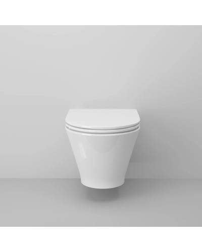 Унитаз подвесной Ambassador Elysium 183K19002RS безободковый, с сиденьем микролифт, белый глянец