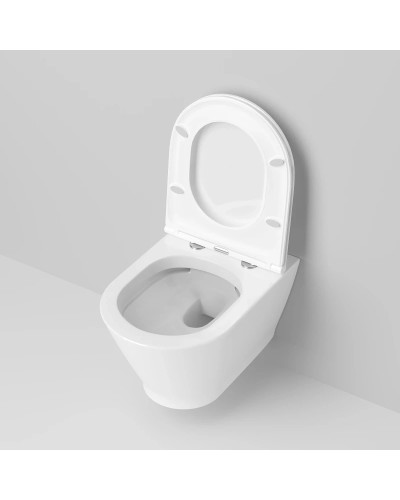 Унитаз подвесной Ambassador Elysium 183K19002RS безободковый, с сиденьем микролифт, белый глянец