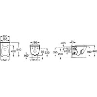 Унитаз Roca The Gap 346477000 подвесной без сиденья