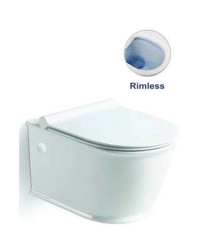 Унитаз подвесной Vincea Bordo VT1-16 безободковый, с сиденьем микролифт, белый