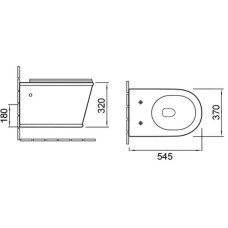 Унитаз подвесной Vincea Bordo VT1-16 безободковый, с сиденьем микролифт, белый