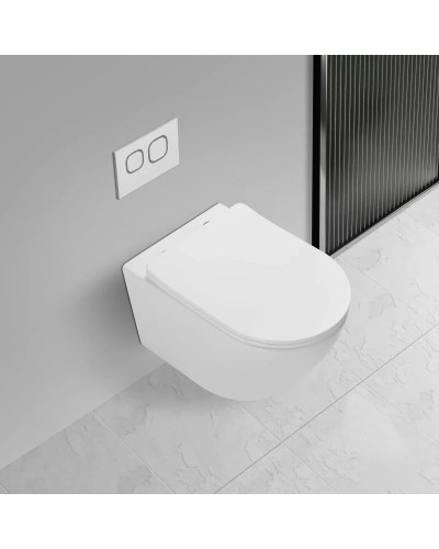 Унитаз подвесной Vincea Globo VT1-14T безободковый, торнадо, с сиденьем микролифт, белый