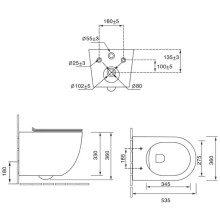 Унитаз подвесной Vincea Globo VT1-14T безободковый, торнадо, с сиденьем микролифт, белый