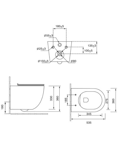 Унитаз подвесной Vincea Globo VT1-14T безободковый, торнадо, с сиденьем микролифт, белый