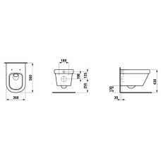 Унитаз подвесной Laufen LB3 8.2068.0.000.000.1