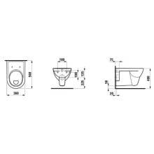 Подвесной унитаз с полочкой Laufen Pro 8.2095.1.000.000.1