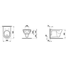 Подвесной унитаз с полочкой Laufen Pro 8.2095.1.000.000.1