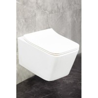 УНИТАЗ ПОДВЕСНОЙ БЕЗОБОДКОВЫЙ MELLE (крышка дюропласт-микролифт)