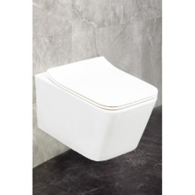 УНИТАЗ ПОДВЕСНОЙ БЕЗОБОДКОВЫЙ MELLE (крышка дюропласт-микролифт)