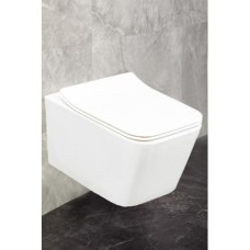 УНИТАЗ ПОДВЕСНОЙ БЕЗОБОДКОВЫЙ MELLE (крышка дюропласт-микролифт)