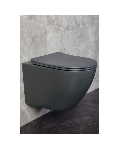 Подвесной унитаз Garda-Grey Z19-05Matte Grey Zandini