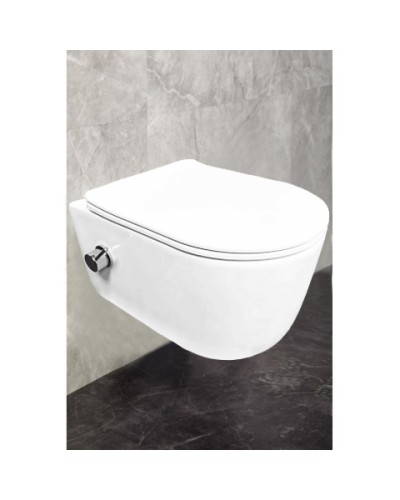 Унитаз подвесной Liguria безободковый функция биде (крышка дюропласт-микролифт) Z19-23