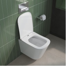 Унитаз подвесной безободковый с сиденьем BelBagno DUE 2.0 BB7107CHR/SC