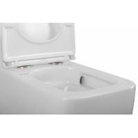 Унитаз подвесной безободковый с сиденьем дюропласт soft close BelBagno LUCE-TOR BB076CH-TOR/SC
