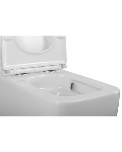 Унитаз подвесной безободковый с сиденьем дюропласт soft close BelBagno LUCE-TOR BB076CH-TOR/SC