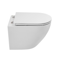 Унитаз подвесной безободковый смыв TORNADO с сиденьем BelBagno SFERA-TOR BB046CH-TOR/BB870SC