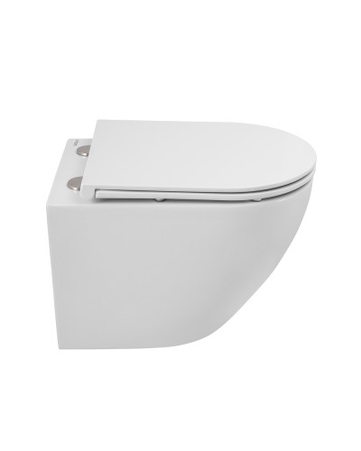 Унитаз подвесной безободковый смыв TORNADO с сиденьем BelBagno SFERA-TOR BB046CH-TOR/BB870SC