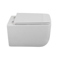 Унитаз подвесной безободковый с сиденьем дюропласт soft close BelBagno LUCE-TOR BB076CH-TOR/SC