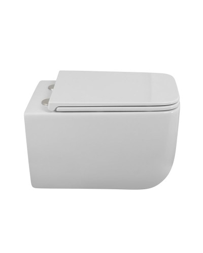 Унитаз подвесной безободковый с сиденьем дюропласт soft close BelBagno LUCE-TOR BB076CH-TOR/SC