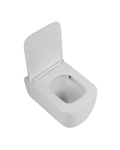 Унитаз подвесной безободковый с сиденьем дюропласт soft close BelBagno LUCE-TOR BB076CH-TOR/SC