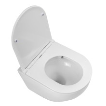 Унитаз подвесной безободковый смыв TORNADO с сиденьем BelBagno SFERA-TOR BB046CH-TOR/BB870SC