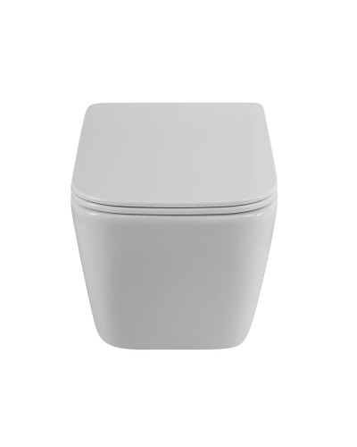 Унитаз подвесной безободковый с сиденьем BelBagno DUE 2.0 BB7107CHR/SC