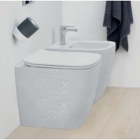 Унитаз Artceram A16 ASV004 01 86 приставной Белый с декором Cementina