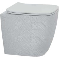 Унитаз Artceram A16 ASV004 01 86 приставной Белый с декором Cementina