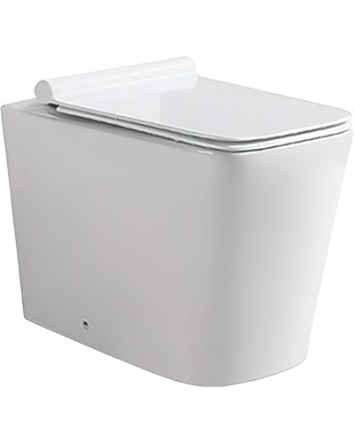 Комплект унитаза SantiLine SL-5020 со смывным бачком SL-02 с клавишей смыва Хром