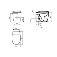 Унитаз приставной с сиденьем микролифт Ideal Standard Dea AquaBlade T349101
