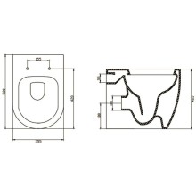 Унитаз приставной BelBagno Marino BB105CB