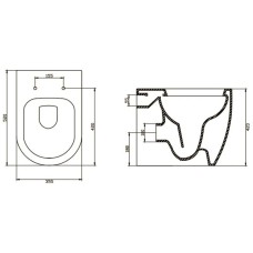 Унитаз приставной BelBagno Marino BB105CB