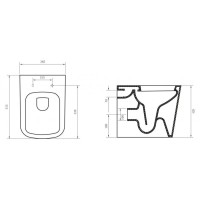 Унитаз приставной BelBagno Albano BB120CB