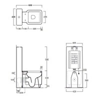 Чаша напольного/приставного унитаза Simas Flow FL61bi