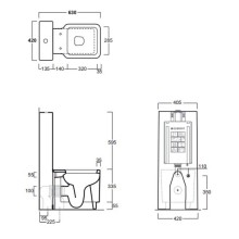 Чаша напольного/приставного унитаза Simas Flow FL61bi