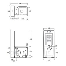 Чаша напольного/приставного унитаза Simas Flow FL61bi