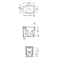 Чаша напольного/приставного унитаза Simas Flow FL61bi