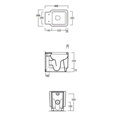 Чаша напольного/приставного унитаза Simas Flow FL61bi