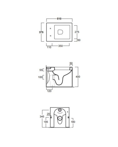 Приставной унитаз Simas Frozen FZ01bi