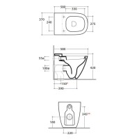 Унитаз приставной Globo Stockholm LA001.bi