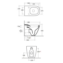 Унитаз приставной Globo Stockholm LA001.bi