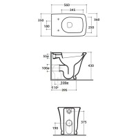 Унитаз приставной Globo Relais RE001.bi