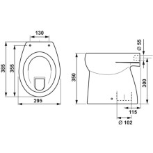 Унитаз приставной с вертикальным выпуском Jika Baby 8220370000001