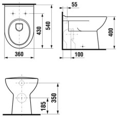 Унитаз приставной Jika Olymp 8236150000001