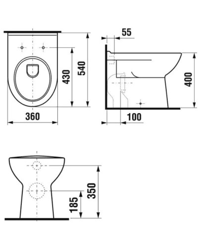 Унитаз приставной Jika Olymp 8236150000001
