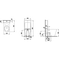Унитаз Laufen Laufen Kartell 8.2333.7.000.000.1 приставной без сиденья