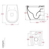 Унитаз приставной Artceram Azuley AZV0020100
