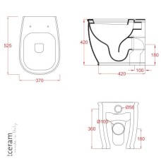 Унитаз приставной Artceram Azuley AZV0020100